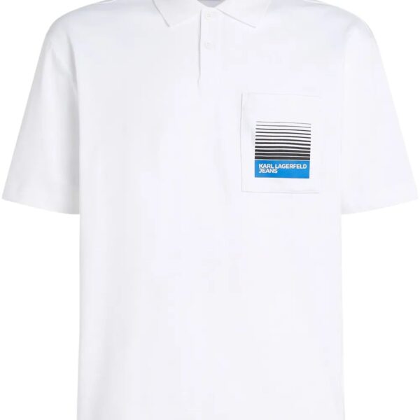 Karl Lagerfeld Jeans  logo-print-pocket polo shirt