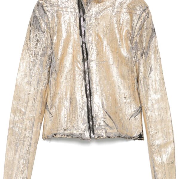 Rick Owens  cracked-effect jacket