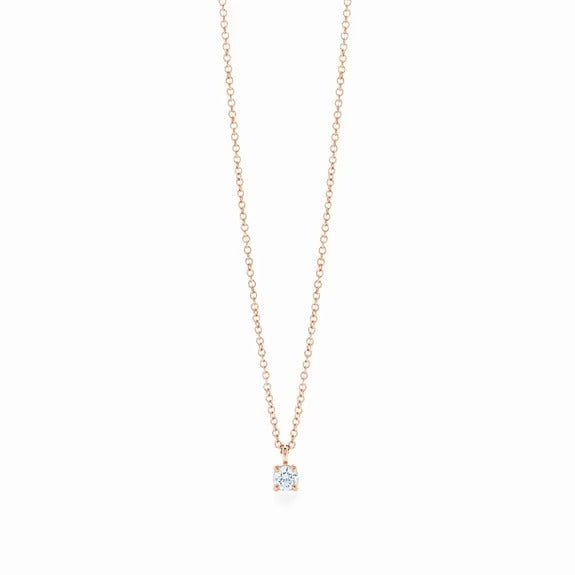 Tiffany solitaire diamond pendant