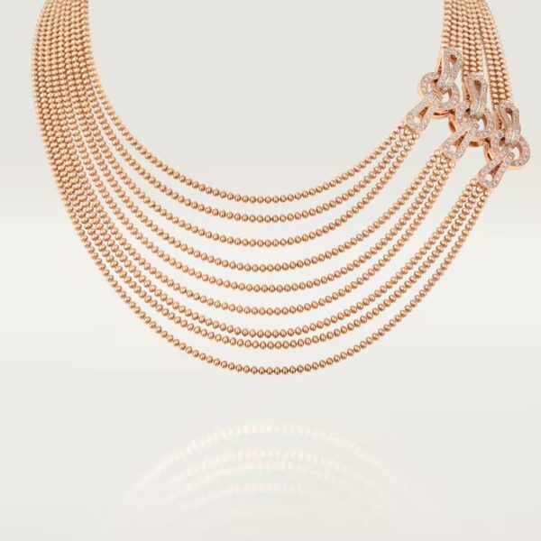 Cartier Agrafe necklace, medium model, half-paved