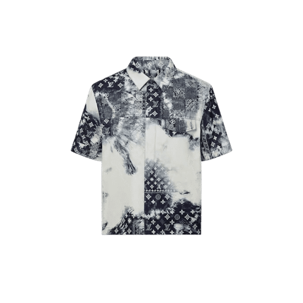 Louis Vuitton   Monogram Bandana Short-Sleeved Denim Shirt