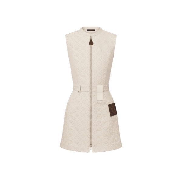 Louis Vuitton Monogram Fil Coupé Zip-Up Dress