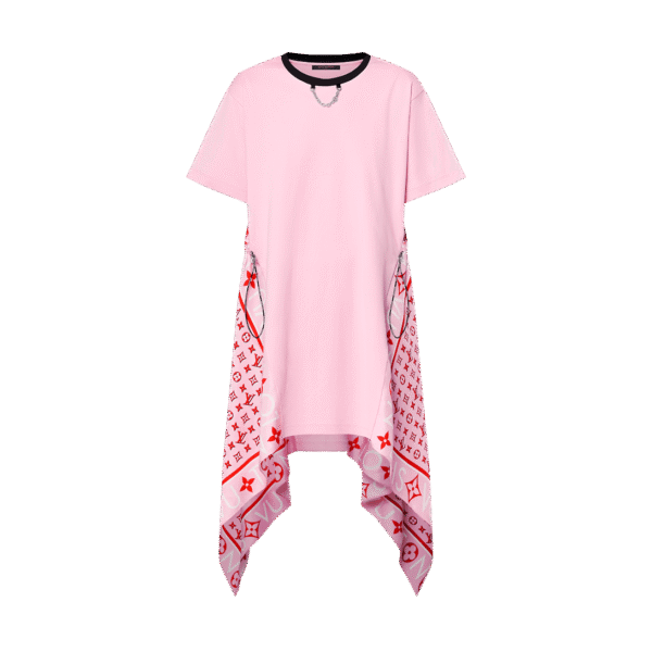 Louis Vuitton Scarf Insert T-Shirt Dress